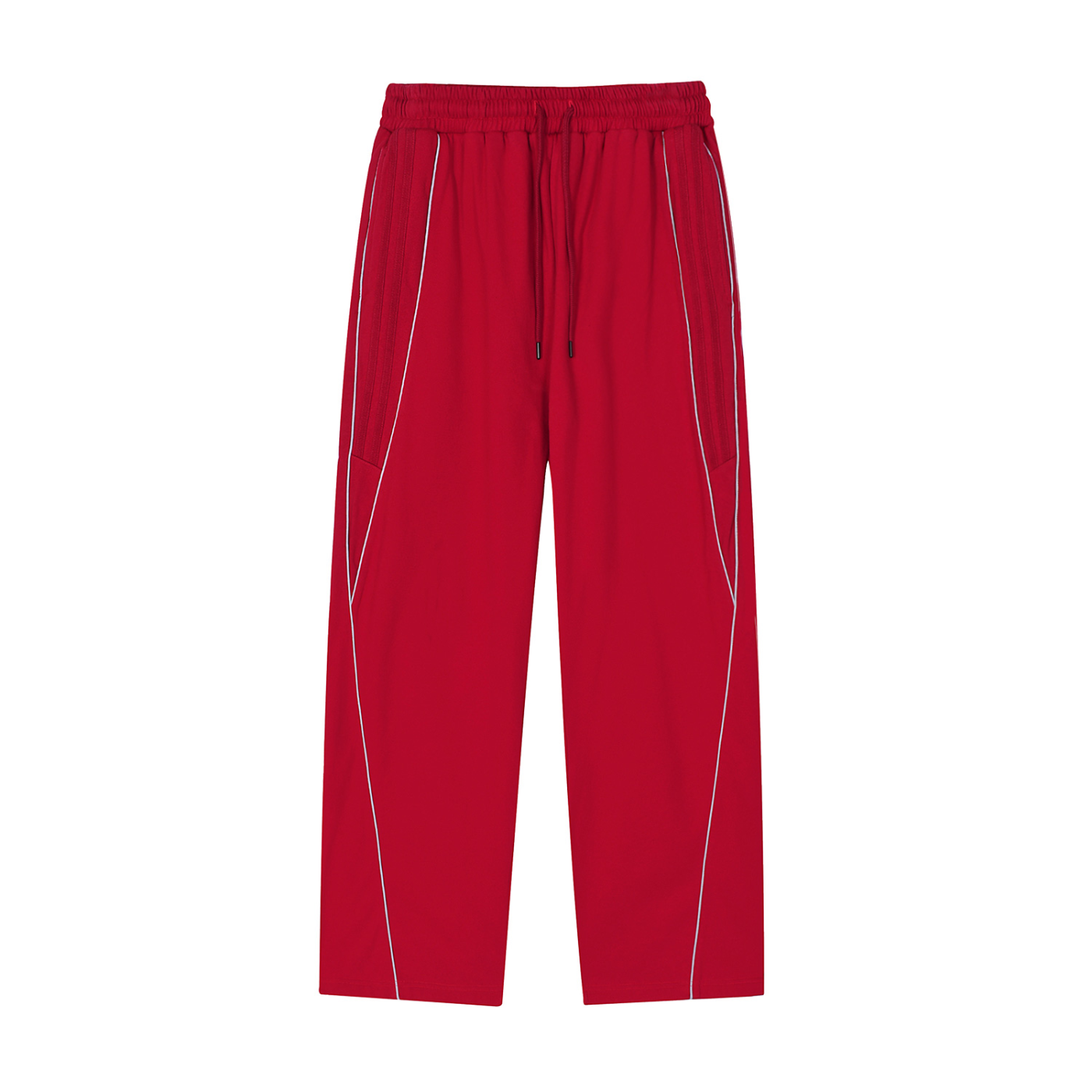 Reflective Striped Straight Leg Sweatpants