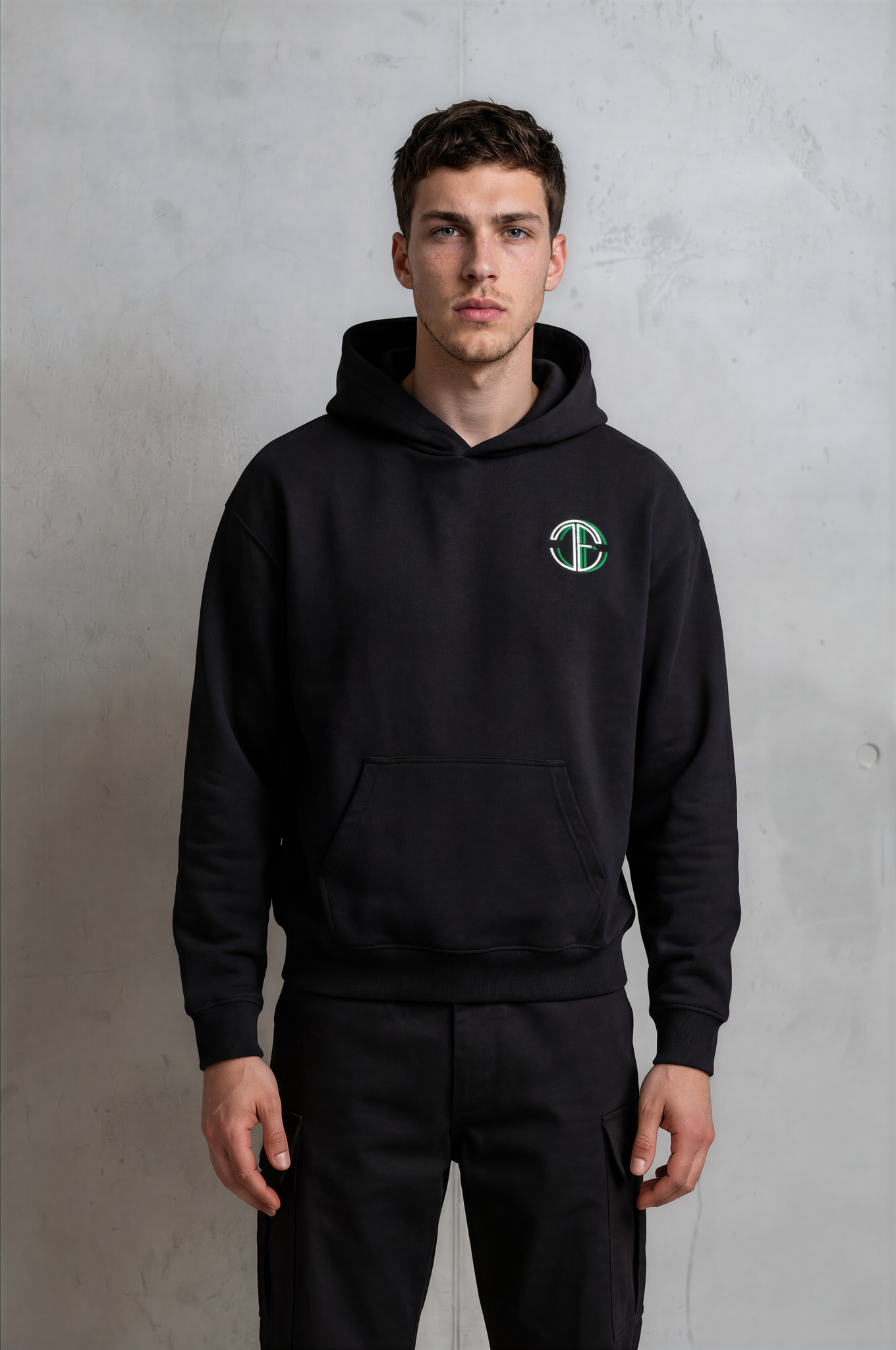 Offset Hooded Sweatshirt