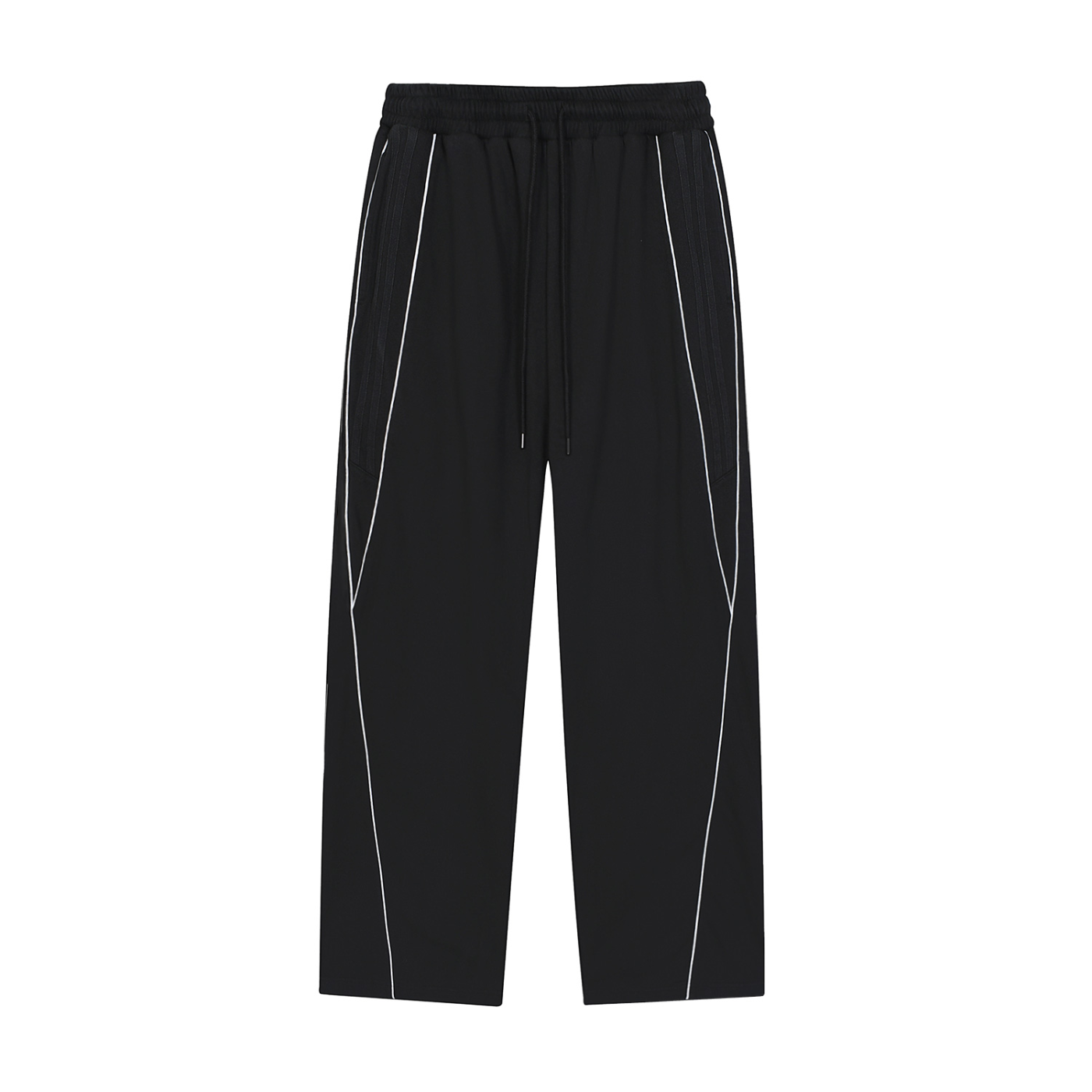 Reflective Striped Straight Leg Sweatpants