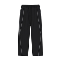 Reflective Striped Straight Leg Sweatpants