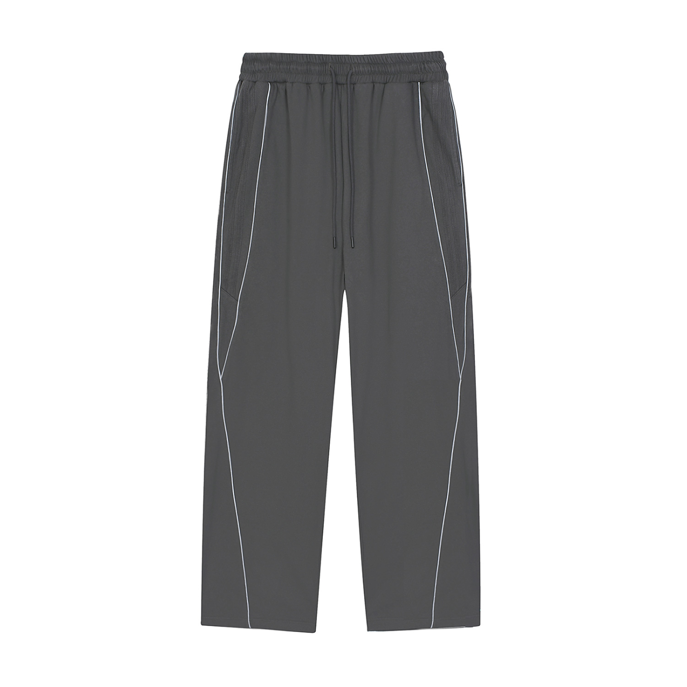 Reflective Striped Straight Leg Sweatpants